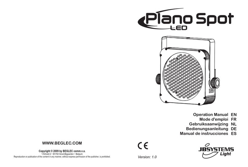 JB Systems Plano Spot User manual