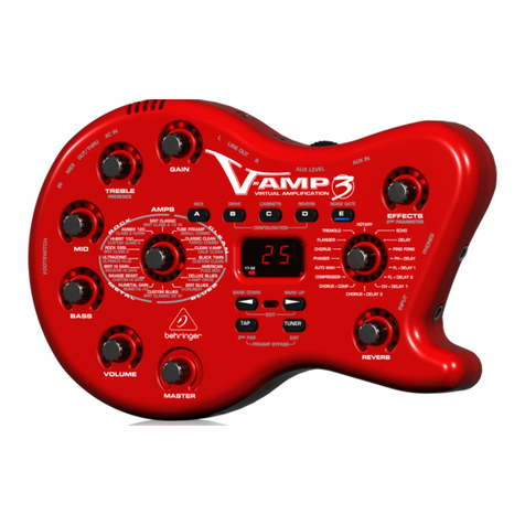 Behringer Virtual Amplification V-AMP 3 User manual