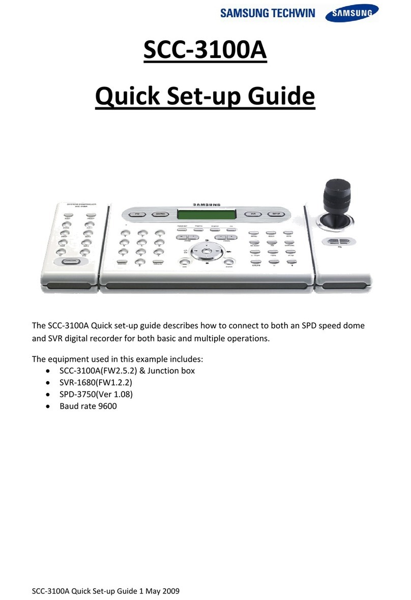 Samsung SCC-3100A Quick setup guide