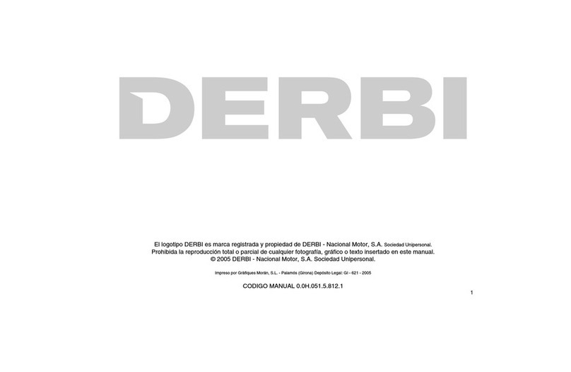 Derbi SENDA R DRD PRO 50 c.c. User manual Derbi SENDA R DRD PRO 50 c.c. User manual