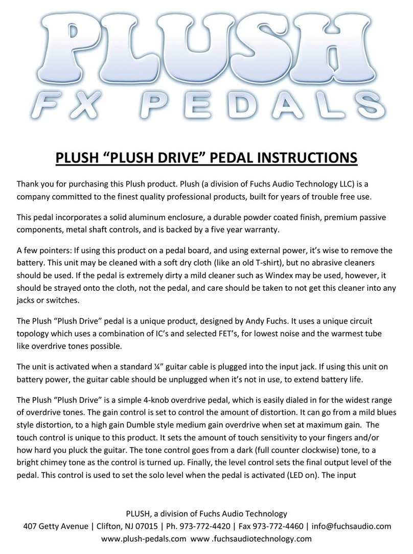 Plush FX PEDALS User manual