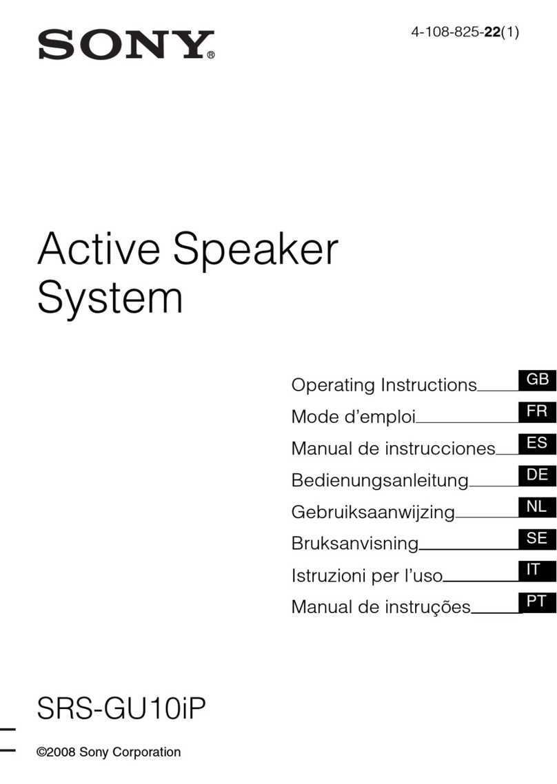 Sony SRS-GU10iP Marketing operating instructions
