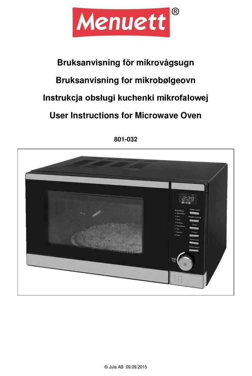 Menuett 801-032 User instructions