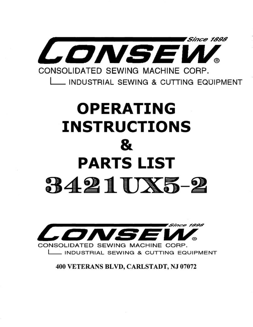 Consew 3421UX5-2 operating instructions