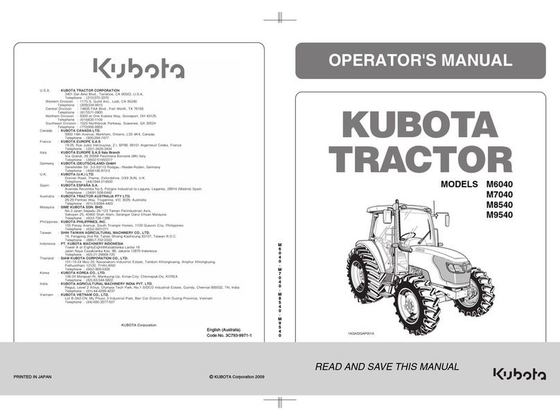 Kubota M6040 User manual