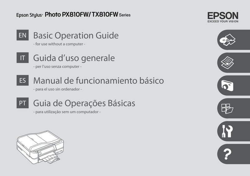 Epson Stylus PX810FW SERIES Assembly instructions