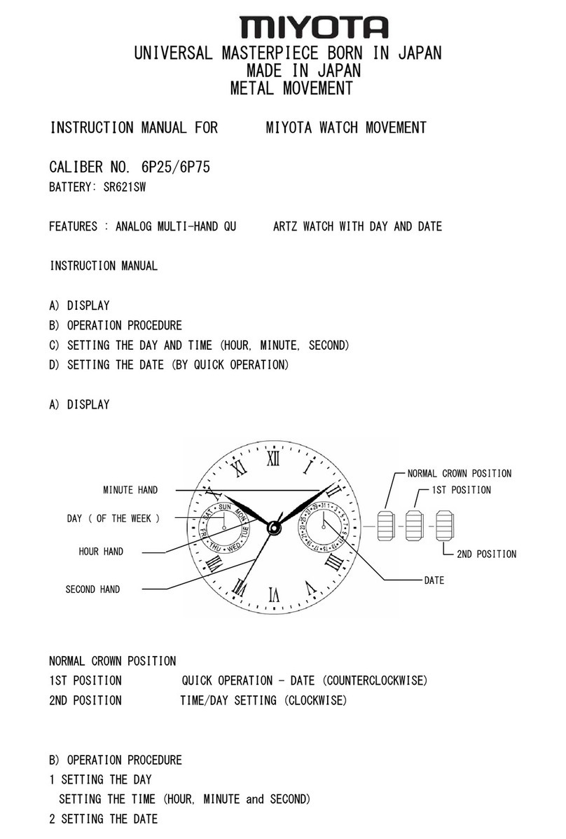 Citizen 6P25 User manual