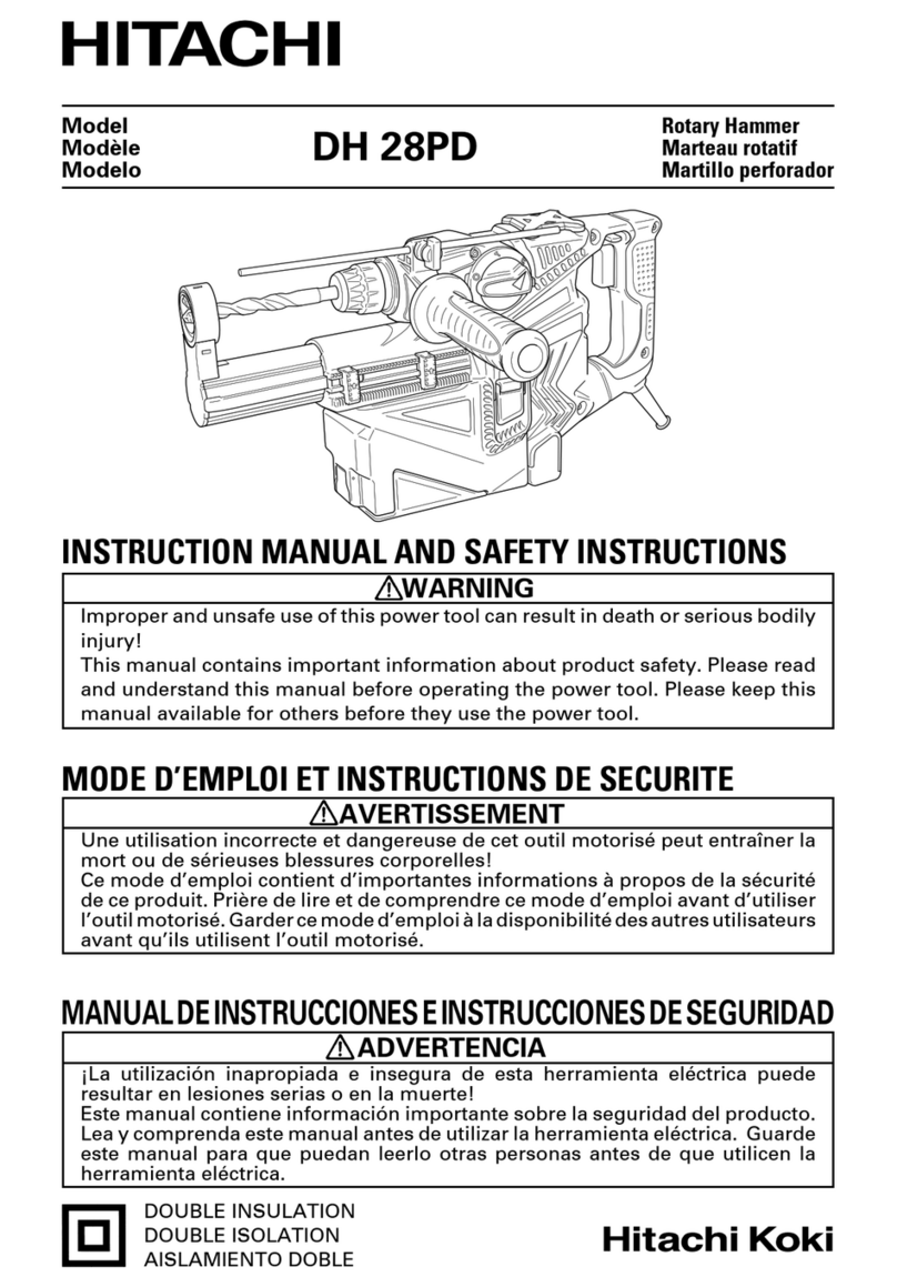 Hitachi DH 28PD Instruction manual and safety instructions