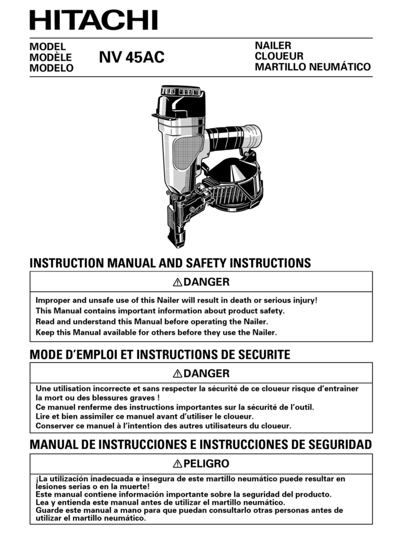 Hitachi NV 45AC Instruction manual and safety instructions