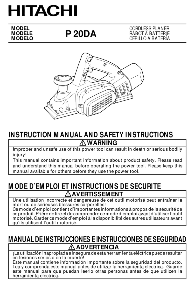Hitachi P 20DA Operator's manual