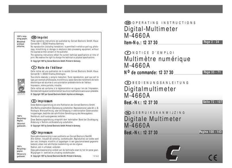 metex M-4660A Operating	 instruction