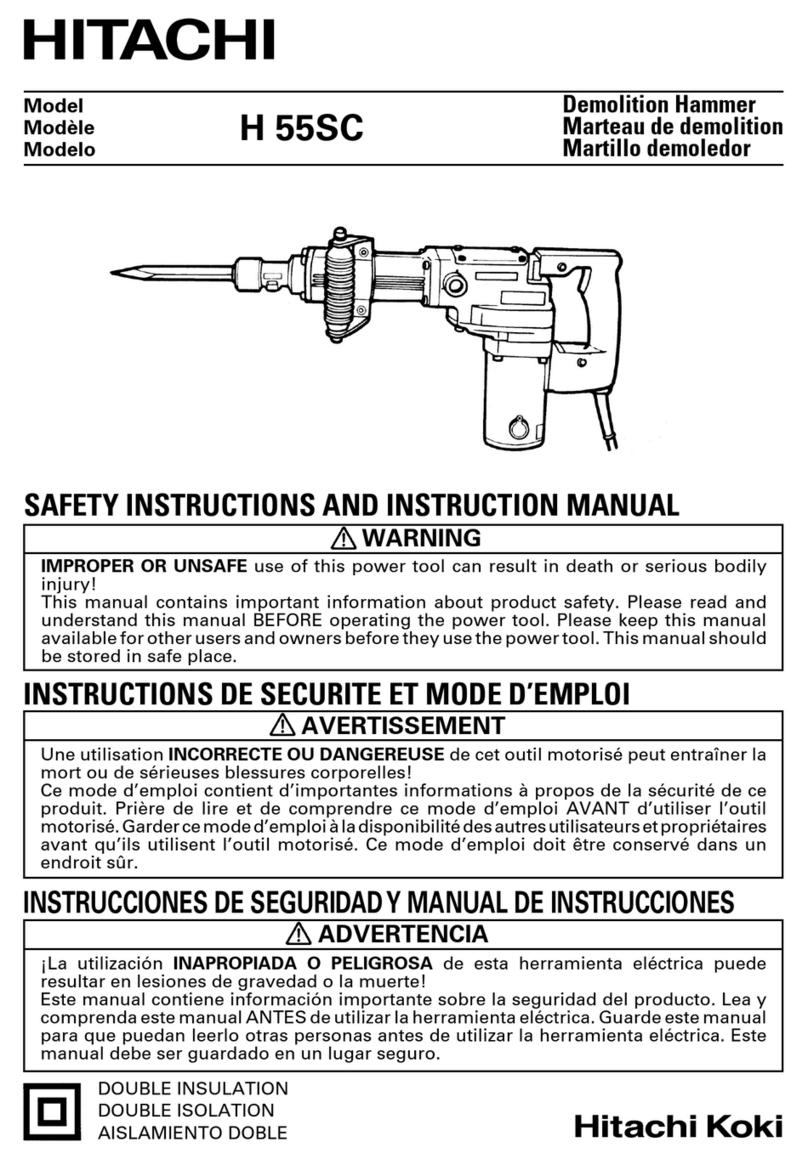 Hitachi H 55SC Safety instructions and instruction manual