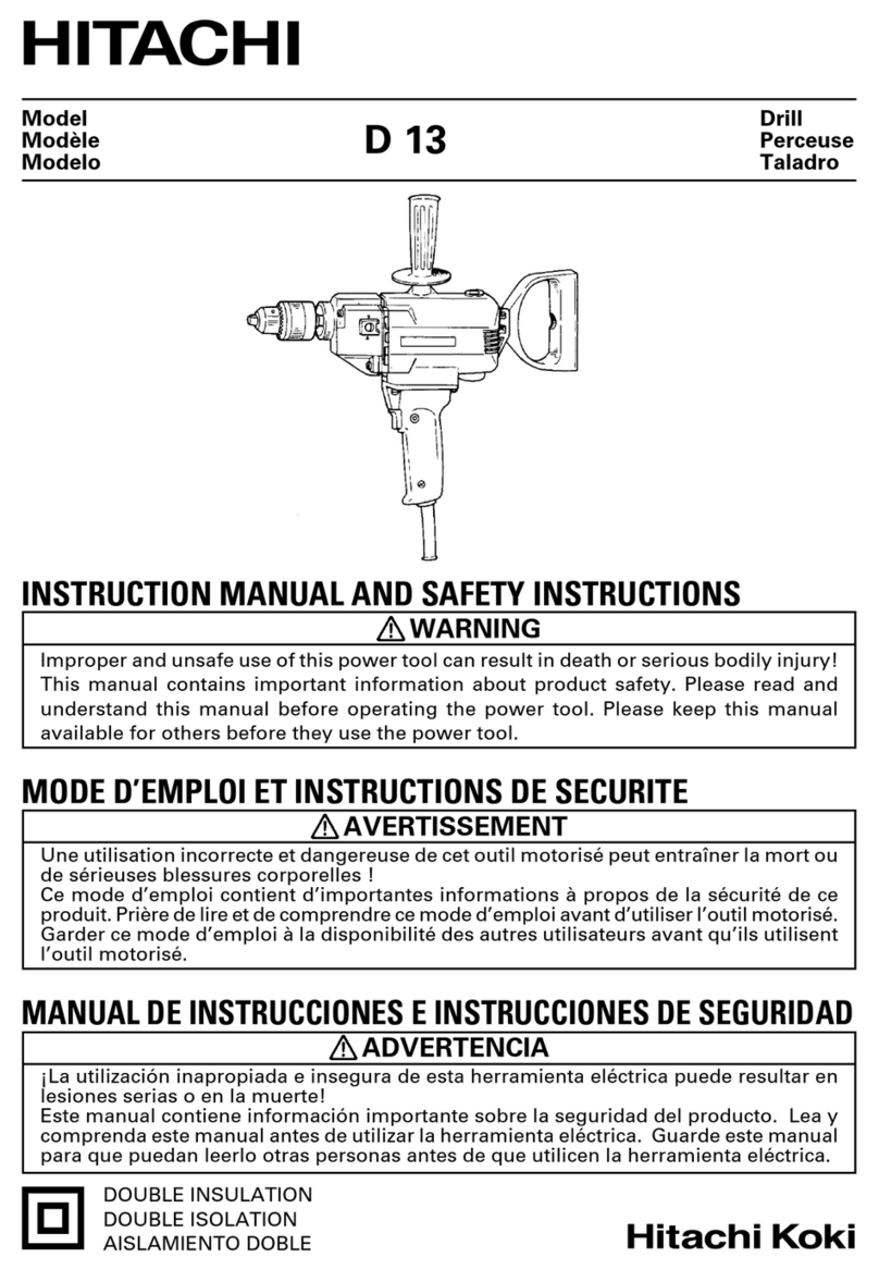 Hitachi D 13 Instruction manual and safety instructions