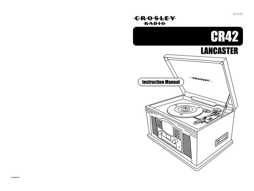 Crosley CR42 LANCASTER instruction manual