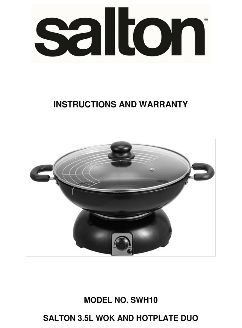 Salton SWH10 Instructions and warranty