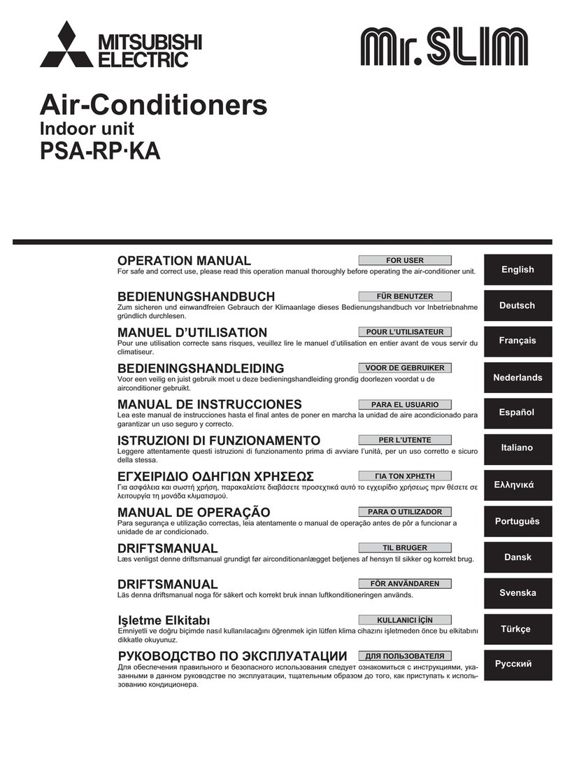 Mitsubishi Electric Mr. SLIM PSA-RP-KA User manual