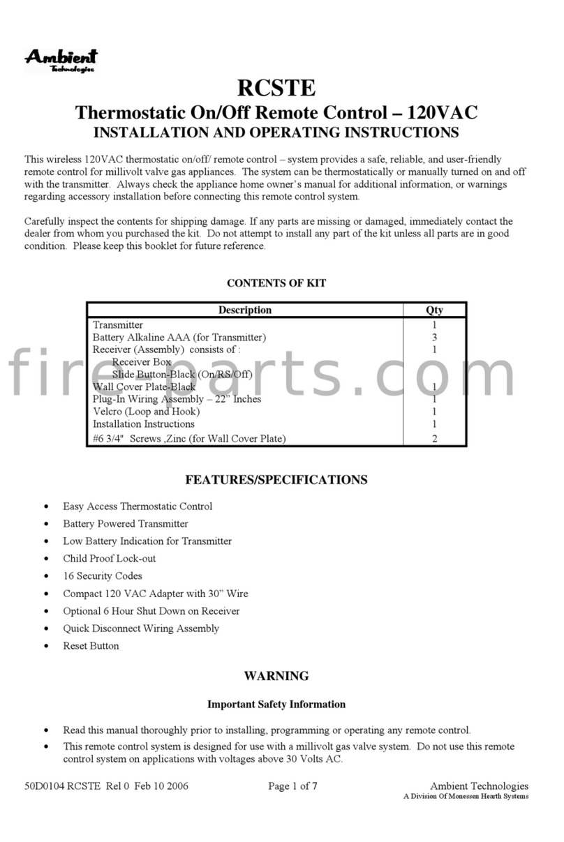Ambient Technologies RCSTE User manual