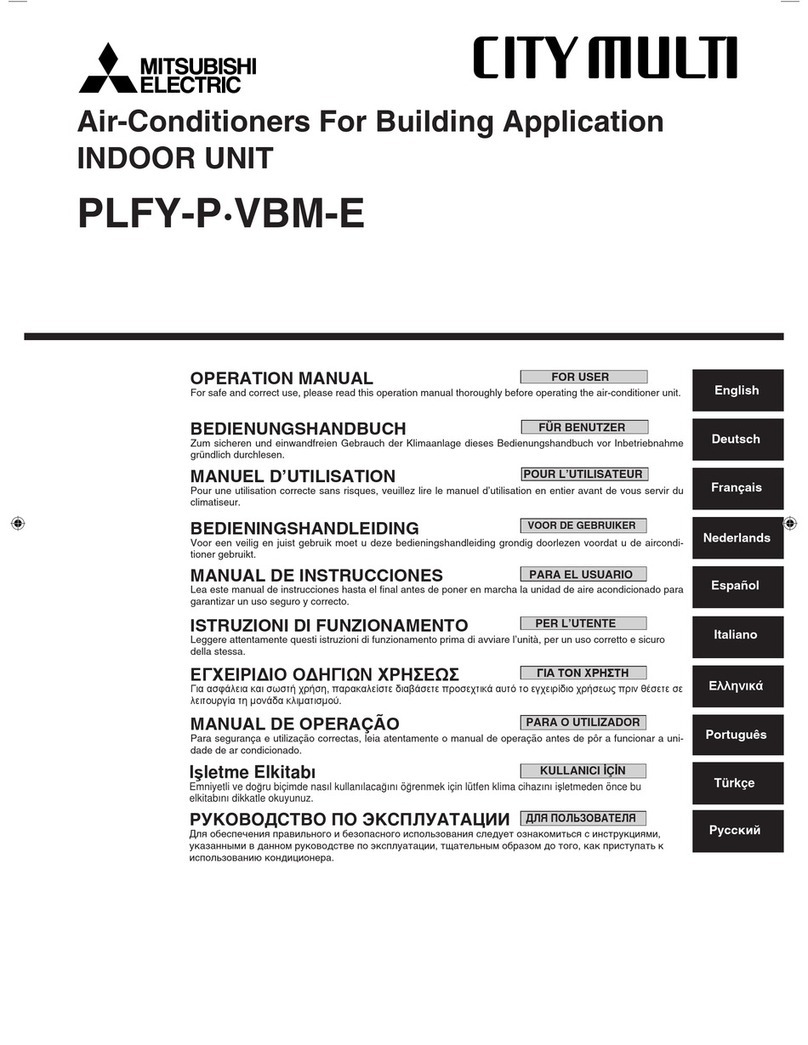 Mitsubishi Electric PLFY-P-VBM-E User manual