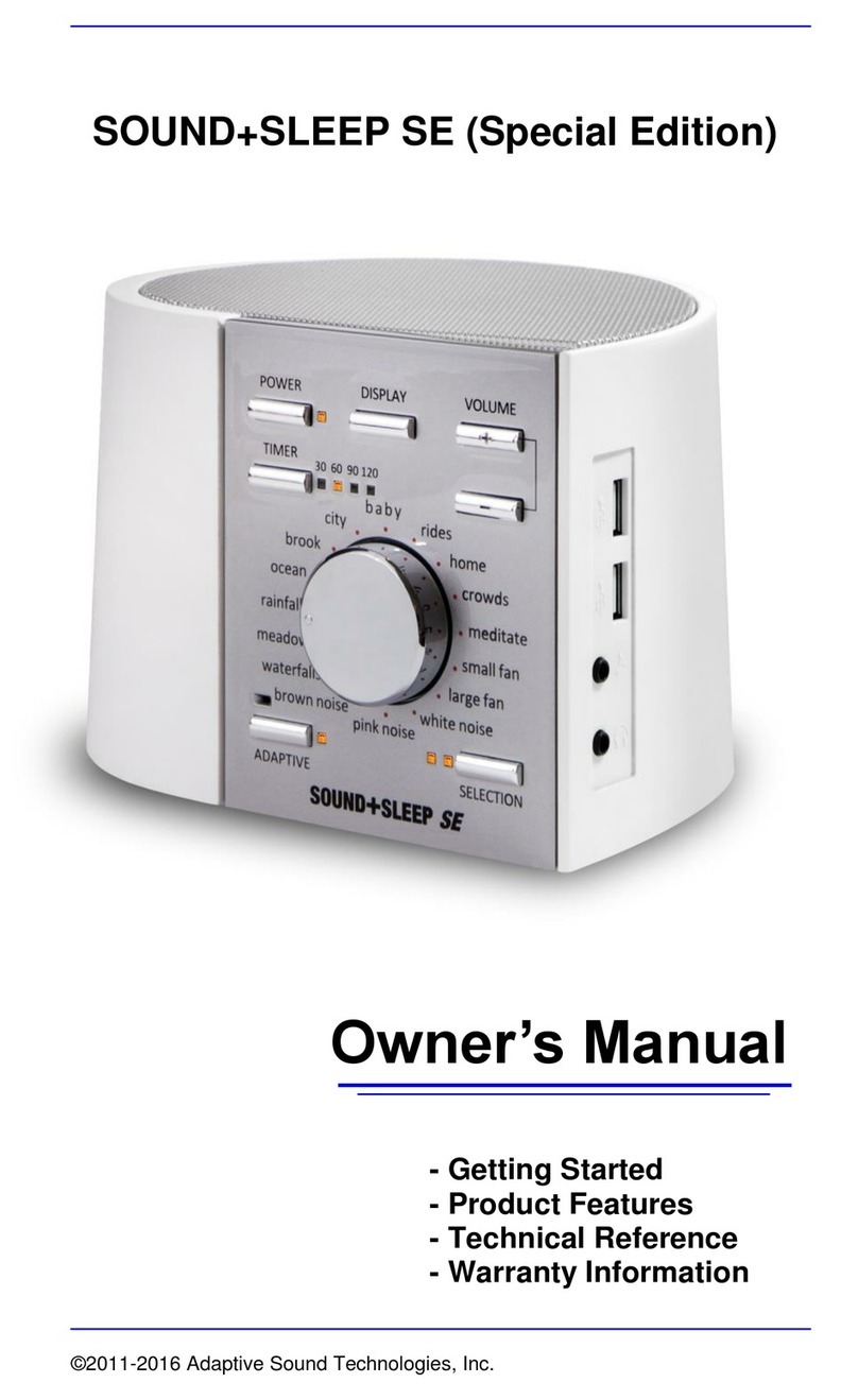 ASTi SOUND+SLEEP SE owner's manual