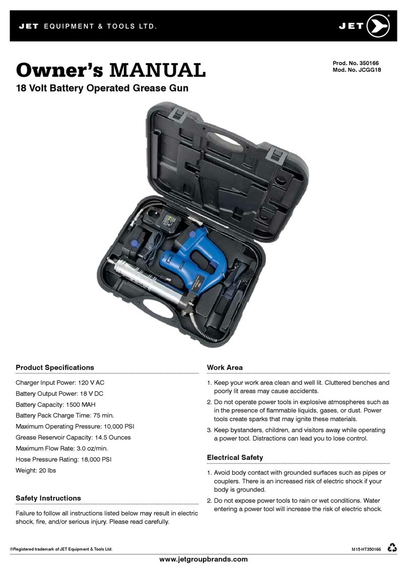 Jet EQUIPMENT & TOOLS JCGG18 owner's manual Jet EQUIPMENT & TOOLS JCGG18 owner's manual