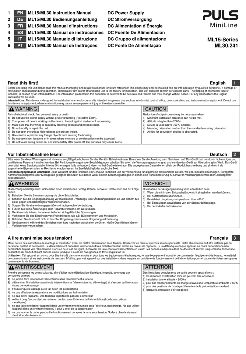 Puls MiniLine ML15.121 User manual
