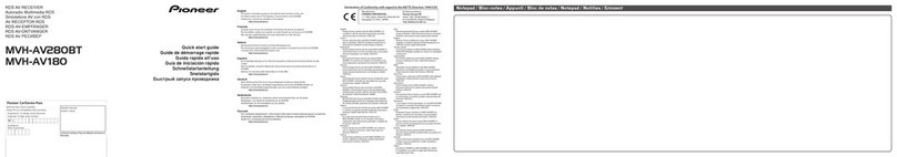 Pioneer MVH-AV180 quick start guide