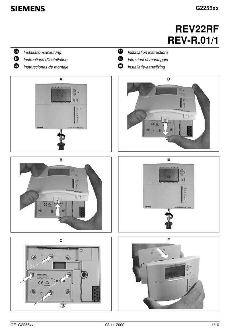 Siemens G2255 series installation instructions
