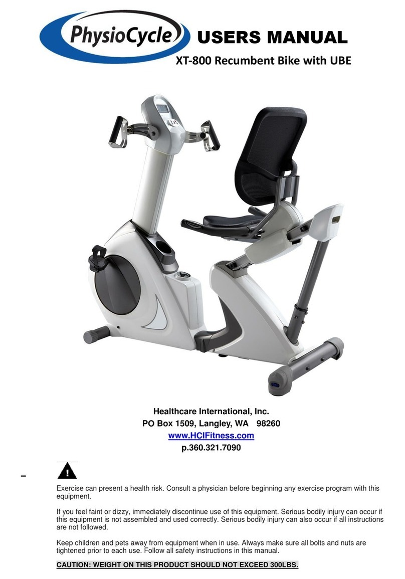 PhysioCycle XT-800 user manual