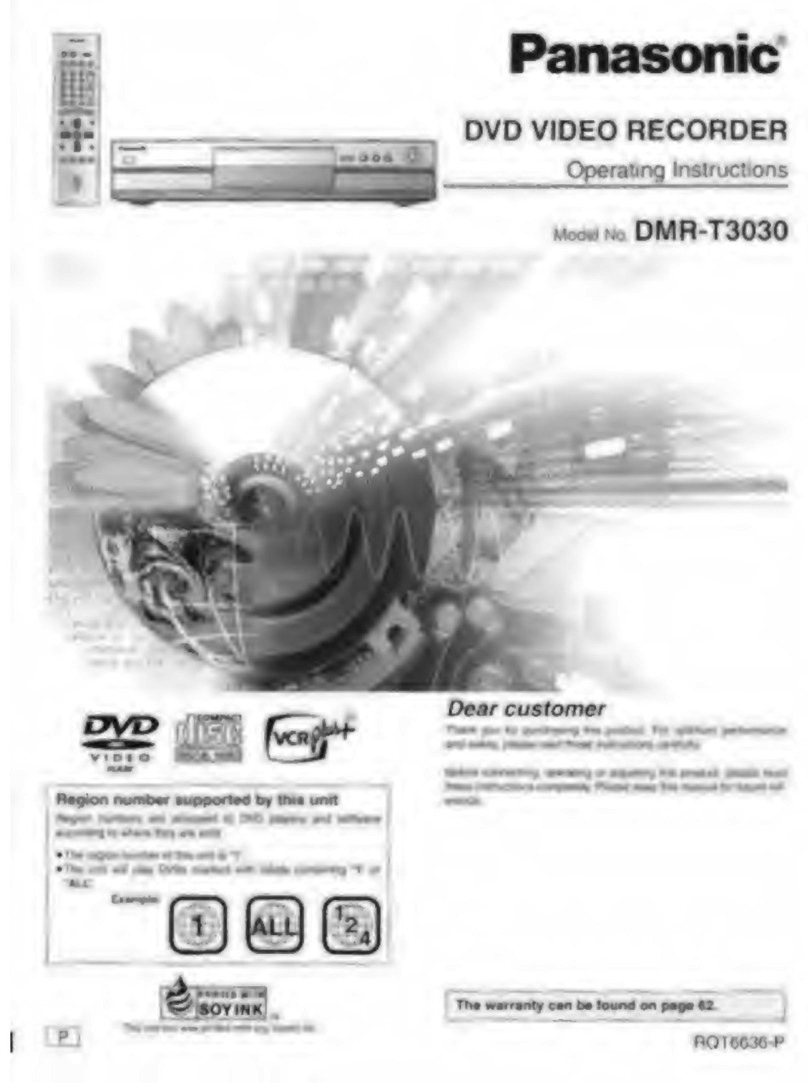 Panasonic PROLINE DMR-T3030 User manual