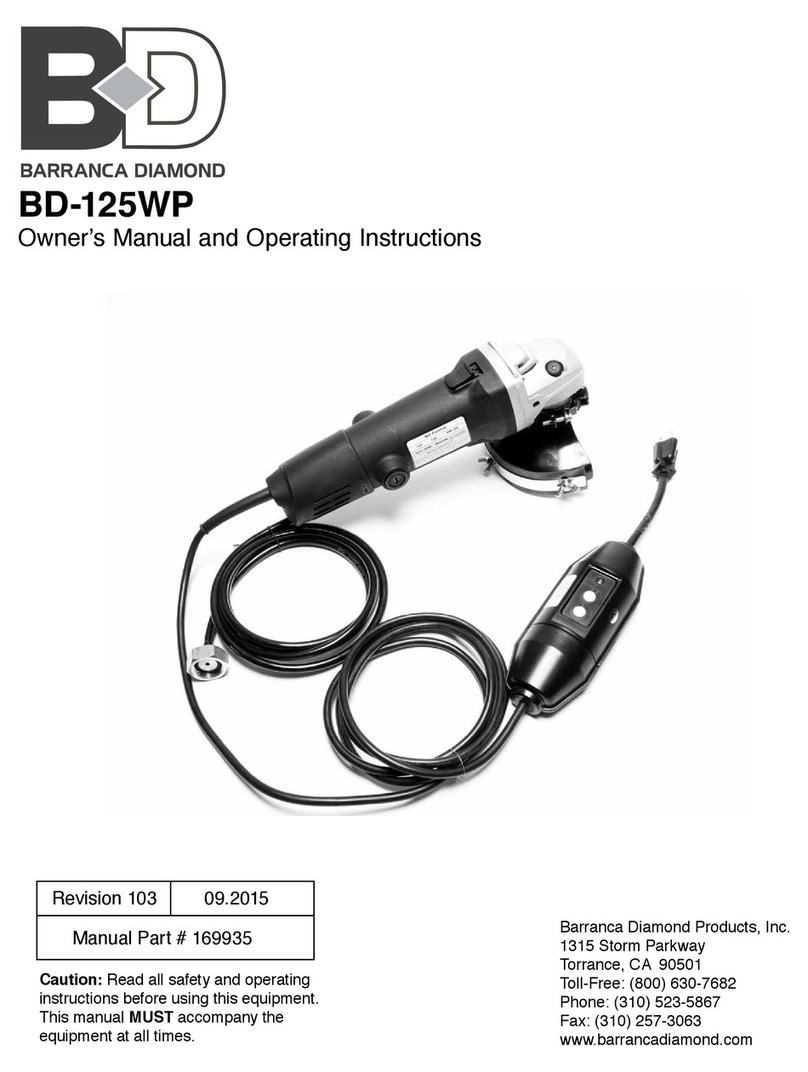 BD BD-125WP Owner's Manual and Operating Instructions