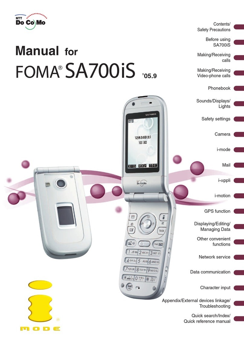 Docomo FOMA SA700IS user manual