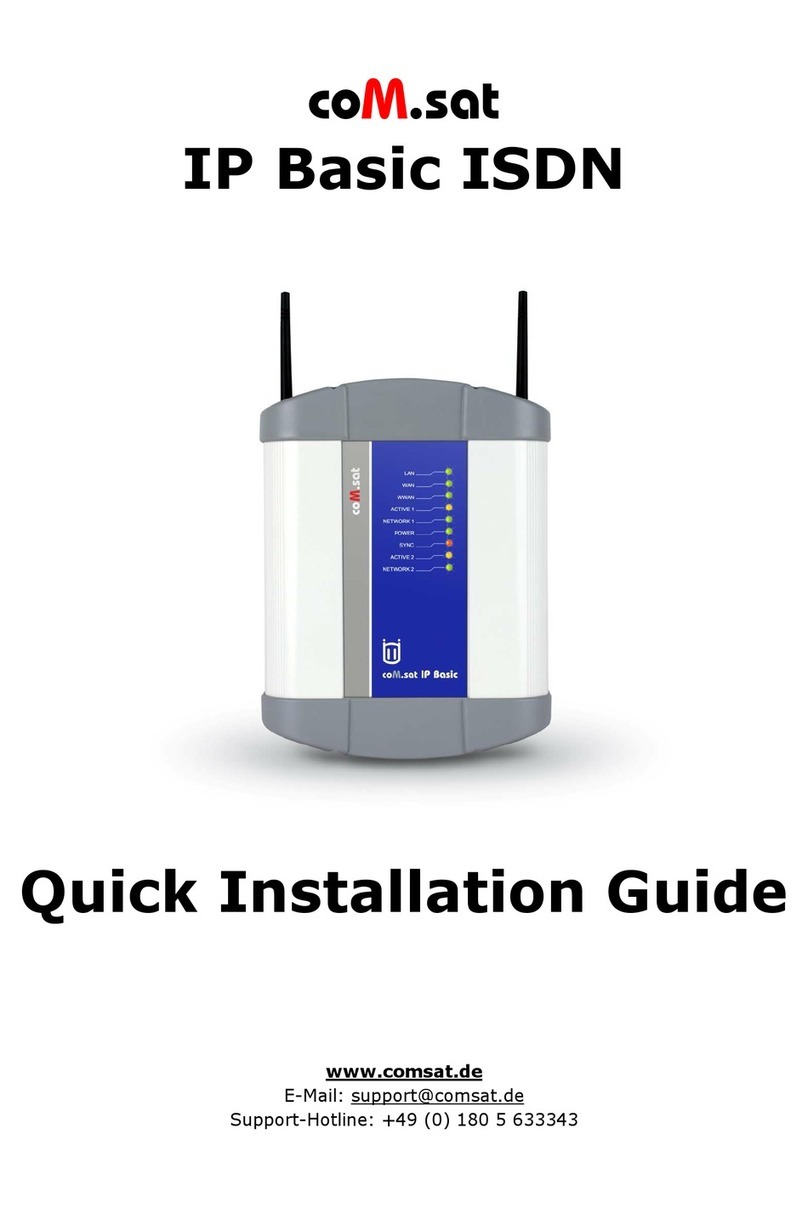 Comsat IP Basic ISDN Quick installation guide