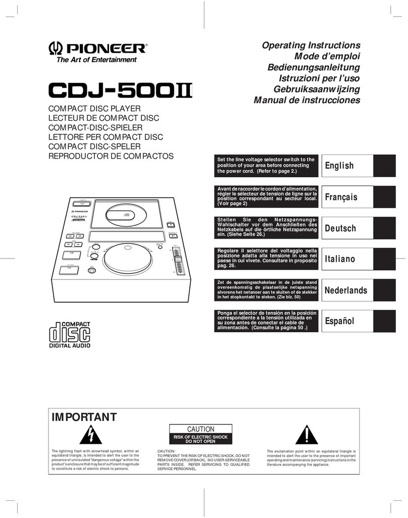 Pioneer CDJ-500II User manual