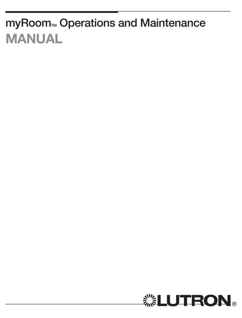 Lutron Electronics myRoom Operation and maintenance manual
