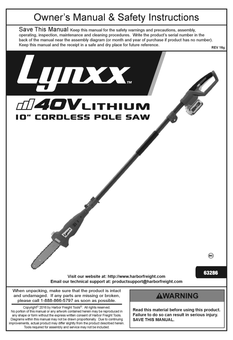 Lynx 63286 Owner's manual & safety instructions