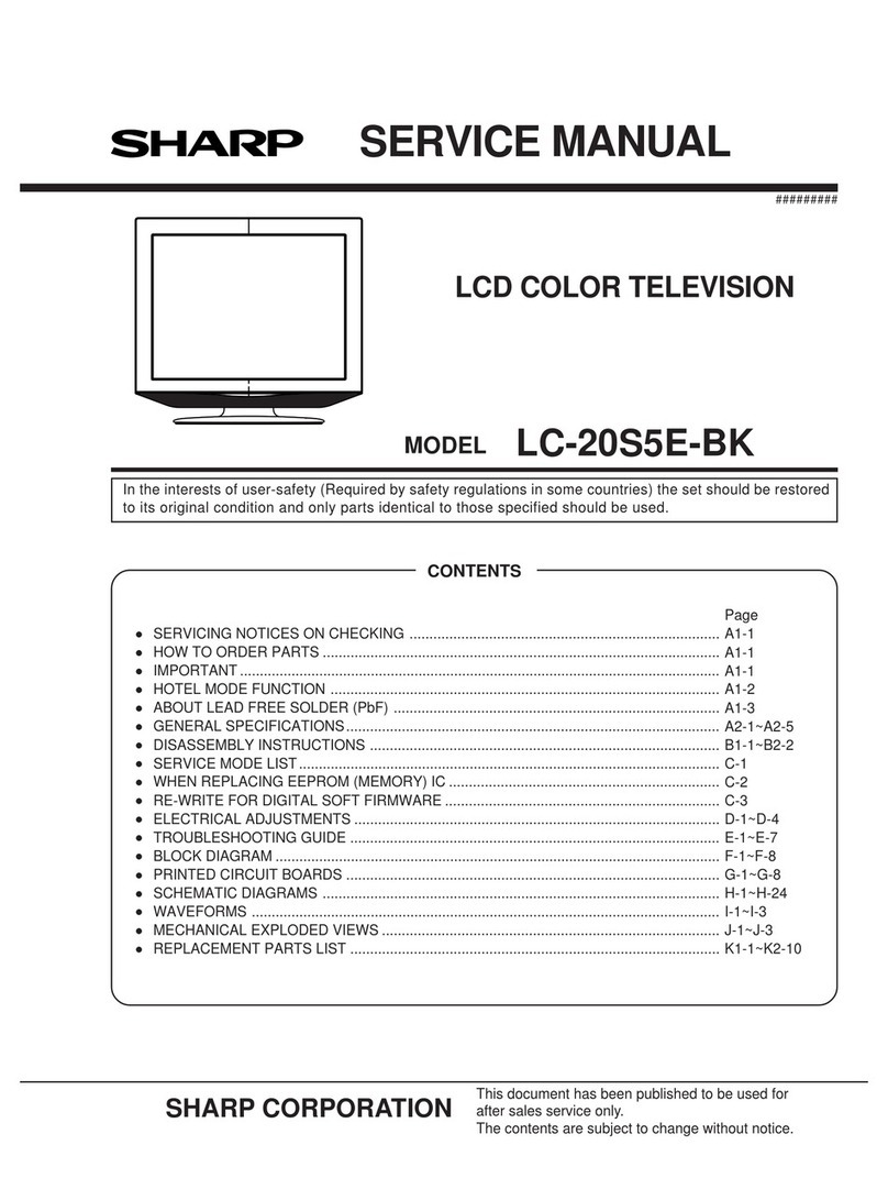 Sharp aquos LC-20S5E-BK User manual
