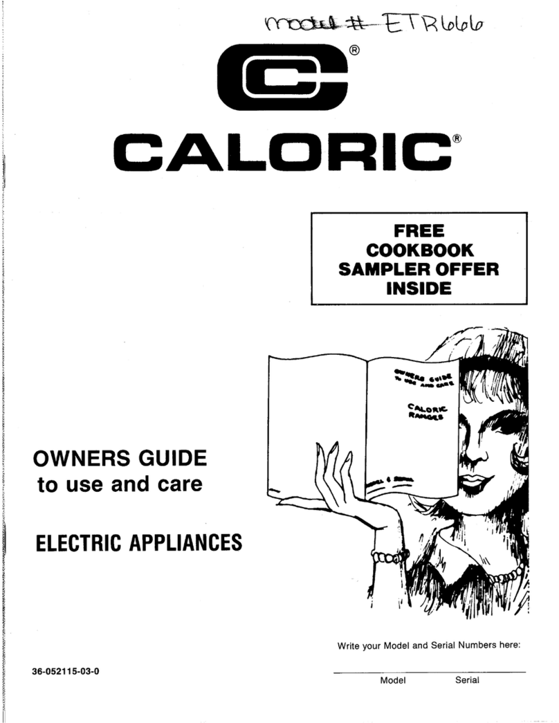 Caloric ETR666 Operating instructions Caloric ETR666 Operating instructions