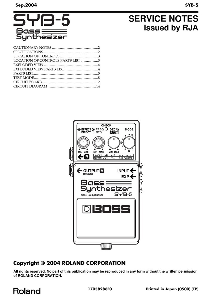 Roland syb-5 Operating and maintenance manual