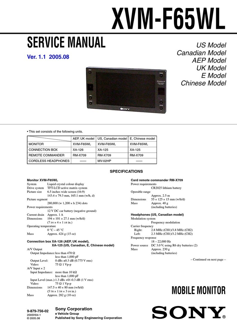 Sony XVM-F65WL User manual