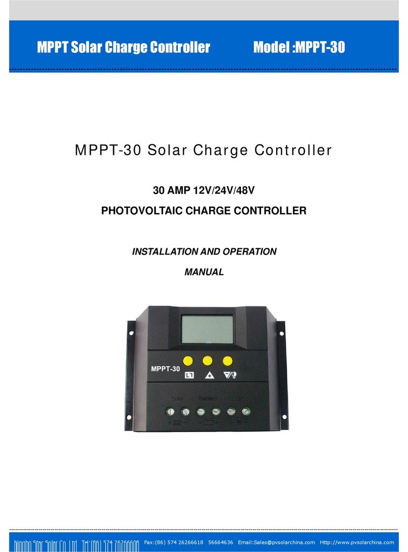 Ningbo Star Solar MPPT-30 Installation and operation manual