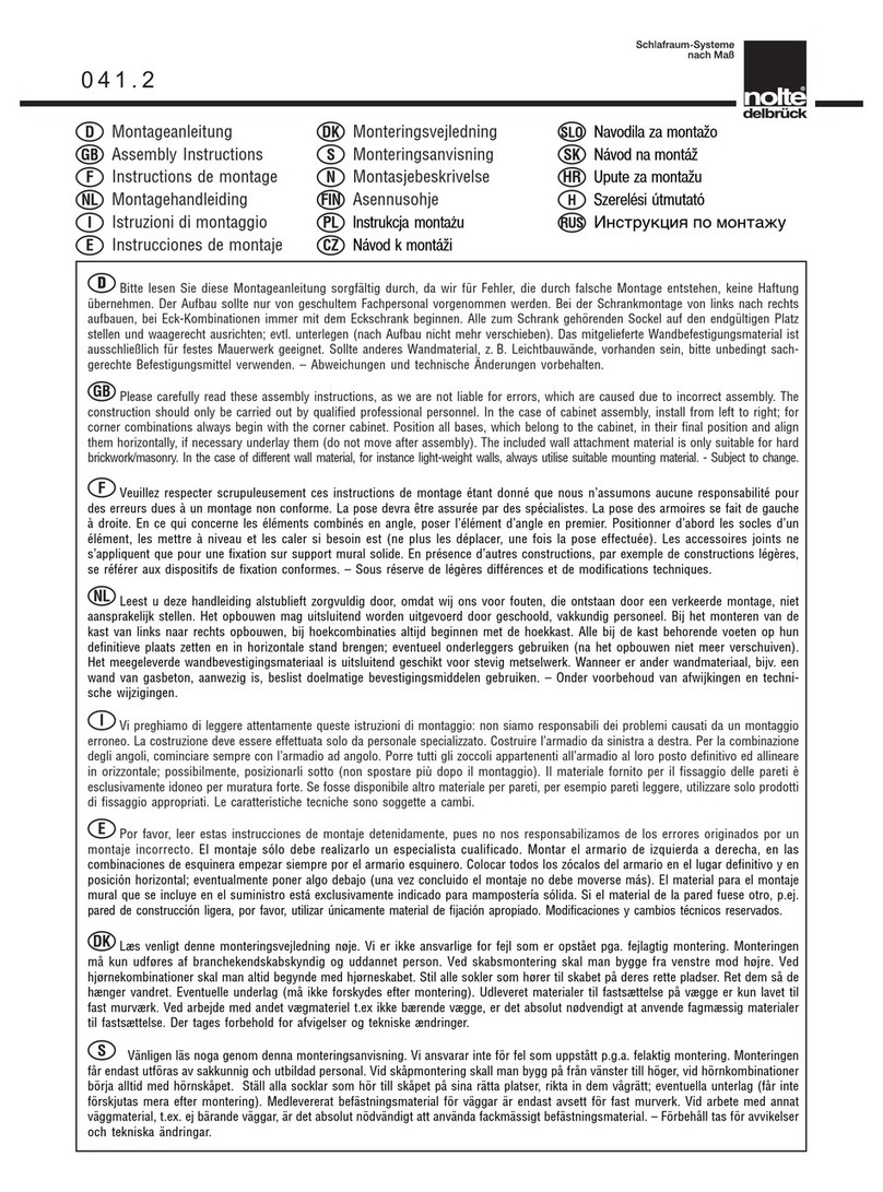 nolte 041.2 Assembly instructions