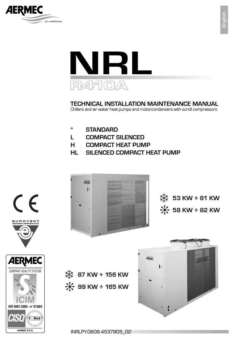 AERMEC nrl R410A Technical installation maintenance manual AERMEC nrl R410A Technical installation maintenance manual