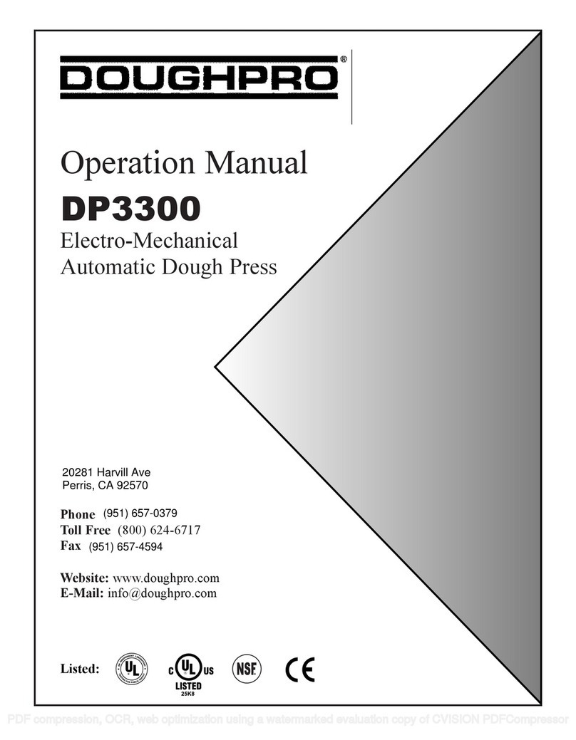 Doughpro DP3300 Operation manual