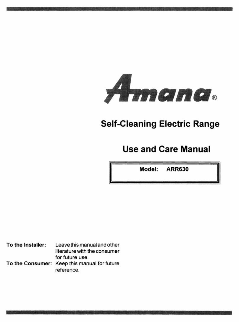 Amana ARR630 User manual