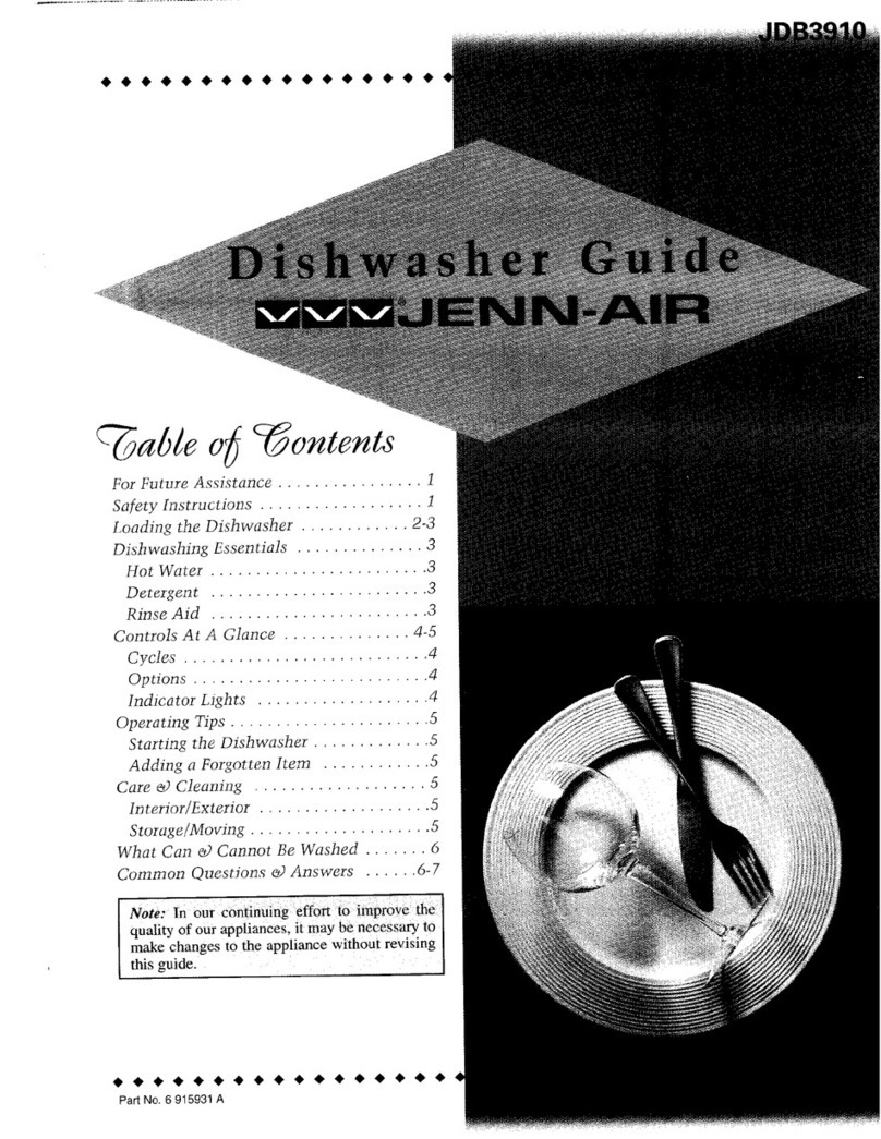 Jenn-Air JDB3910 User manual