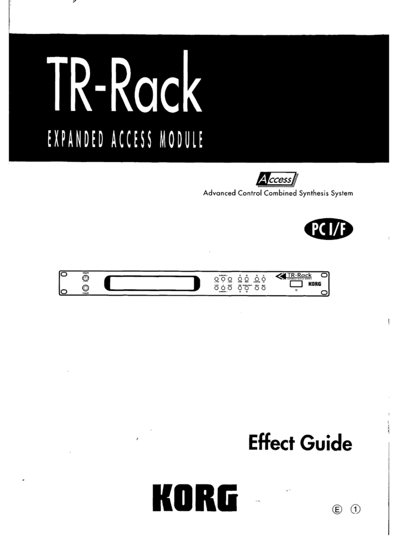 Korg TR-RACK User manual