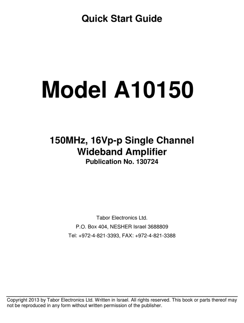 Tabor Electronics A10150 quick start guide