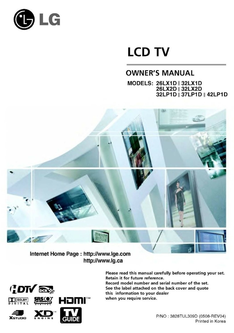 LG 26LX1D User manual