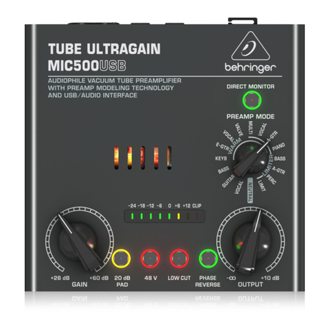 Behringer mic500usb User manual