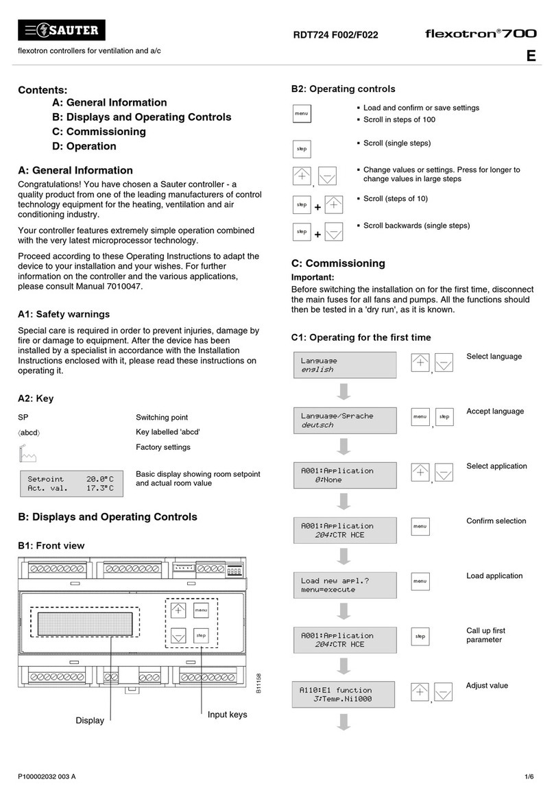 sauter flexotron 700 User manual